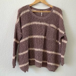 Free People Slouchy Oversized Cotton Sweater, Sz XS